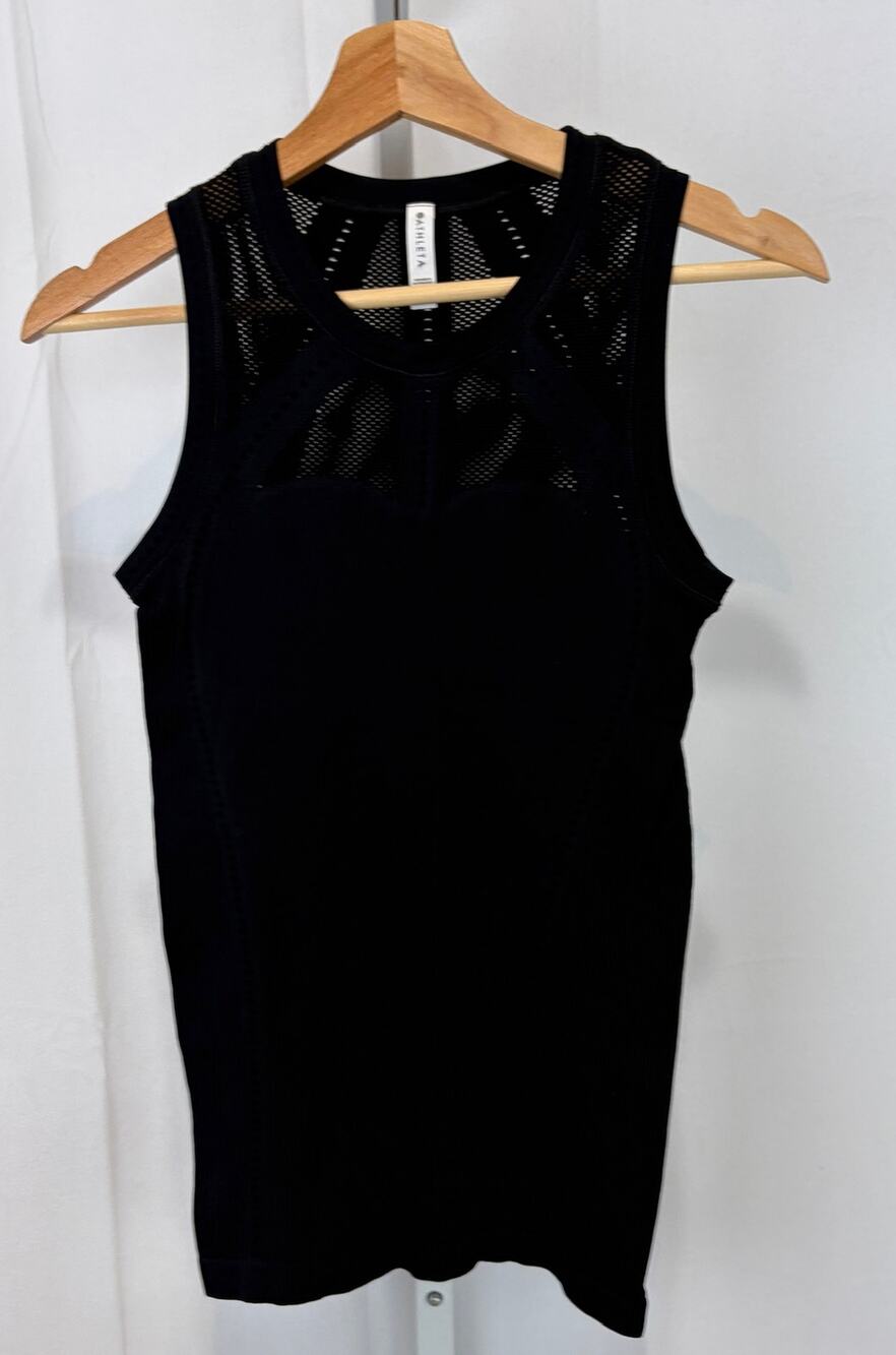ATHLETA Oxygen Tank Top 657684 Sleeveless Stretch Breathable Black Size XS